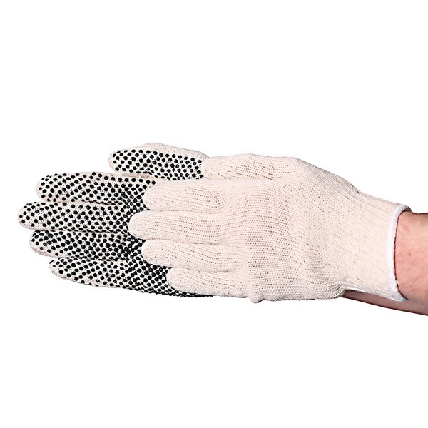 Vguard Natural Medium Weight 1-Sided PVC Dot Knit Gloves 25DZ/CS- Ladies', PK 600 SKVG400L